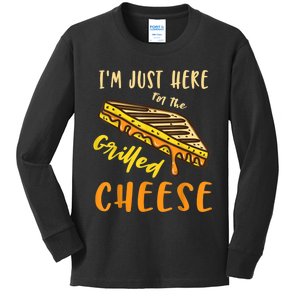 IM Just Here For The Grilled Cheese Kids Long Sleeve Shirt