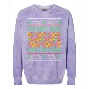 Im Just Here For The Food Gift Colorblast Crewneck Sweatshirt