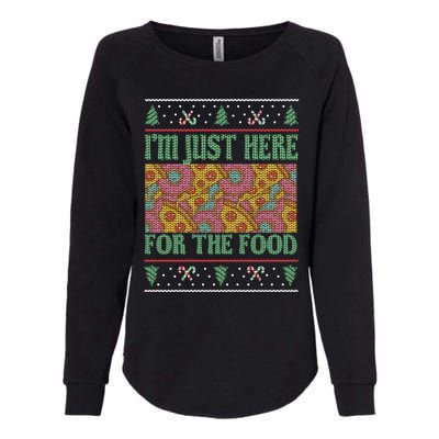 Im Just Here For The Food Gift Womens California Wash Sweatshirt