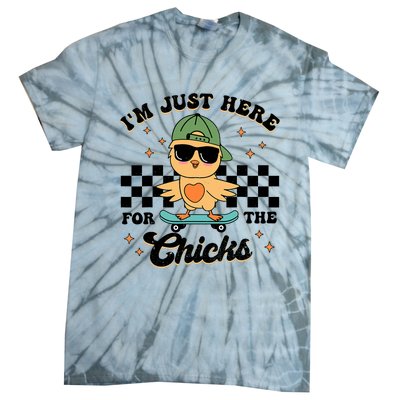 Im Just Here For The Chicks Cute Easter Tie-Dye T-Shirt