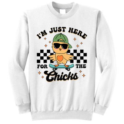 Im Just Here For The Chicks Cute Easter Sweatshirt