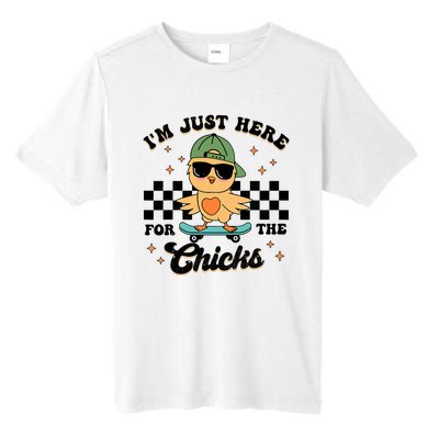 Im Just Here For The Chicks Cute Easter Tall Fusion ChromaSoft Performance T-Shirt