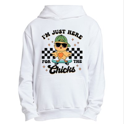 Im Just Here For The Chicks Cute Easter Urban Pullover Hoodie