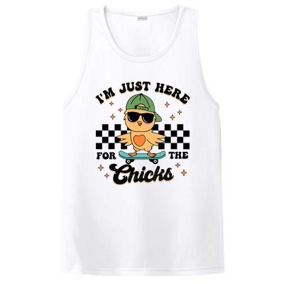 Im Just Here For The Chicks Cute Easter PosiCharge Competitor Tank