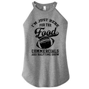 I'm Just Here For The Food Commercials And Halftime Show Gift Women's Perfect Tri Rocker Tank