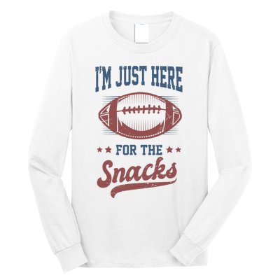 IM Just Here For The Snacks Funny Fantasy Football League Long Sleeve Shirt