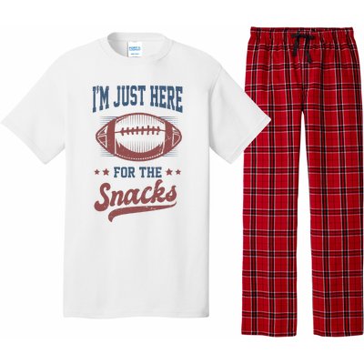 IM Just Here For The Snacks Funny Fantasy Football League Pajama Set