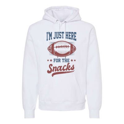 IM Just Here For The Snacks Funny Fantasy Football League Premium Hoodie