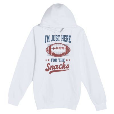 IM Just Here For The Snacks Funny Fantasy Football League Premium Pullover Hoodie