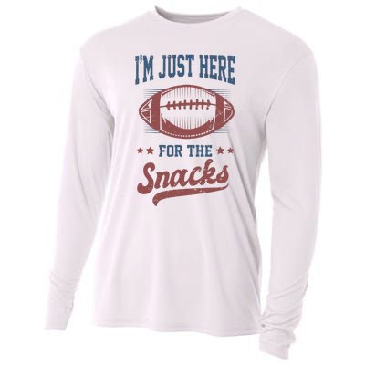 IM Just Here For The Snacks Funny Fantasy Football League Cooling Performance Long Sleeve Crew