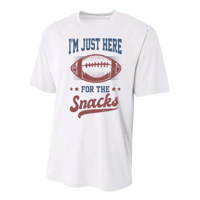 IM Just Here For The Snacks Funny Fantasy Football League Performance Sprint T-Shirt