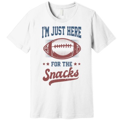 IM Just Here For The Snacks Funny Fantasy Football League Premium T-Shirt