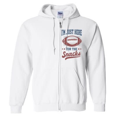 IM Just Here For The Snacks Funny Fantasy Football League Full Zip Hoodie