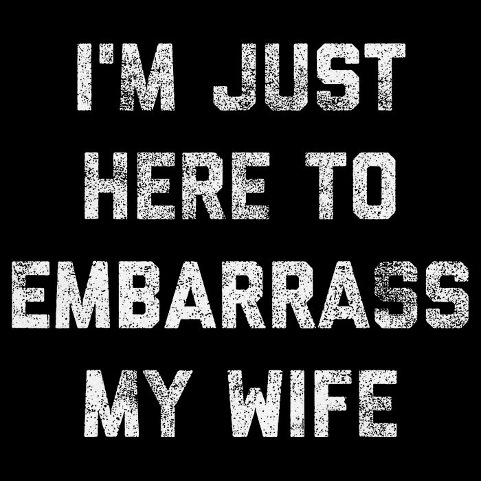 Im Just Here To Embarrass My Wife Funny Husband Dad Workout 16 in Basic Backpack