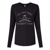 IM Just Here For The Turkey Legs Medieval Renaissance Womens Cotton Relaxed Long Sleeve T-Shirt