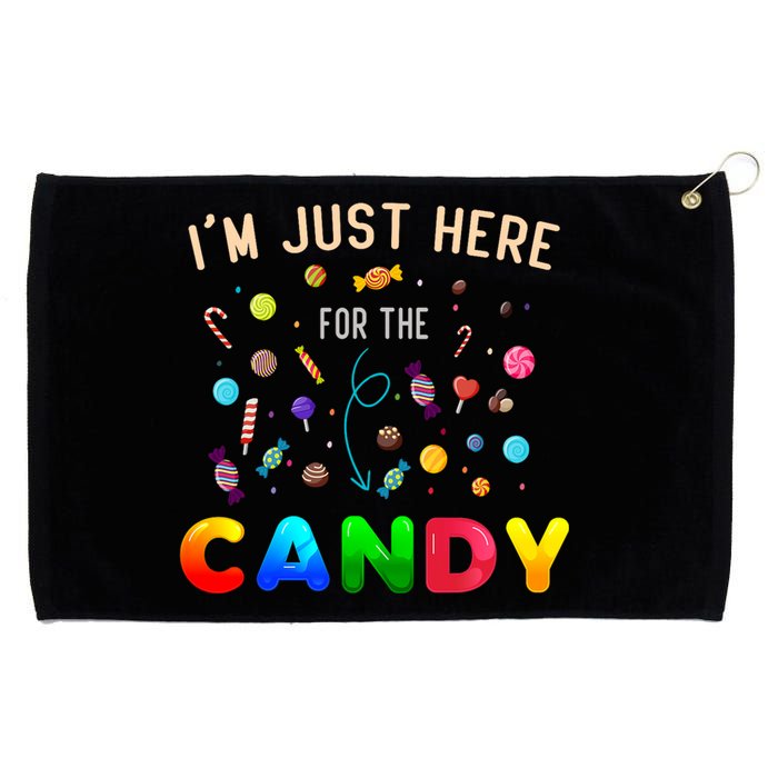 IM Just Here For The Candy Funny Halloween Candy Party Grommeted Golf Towel