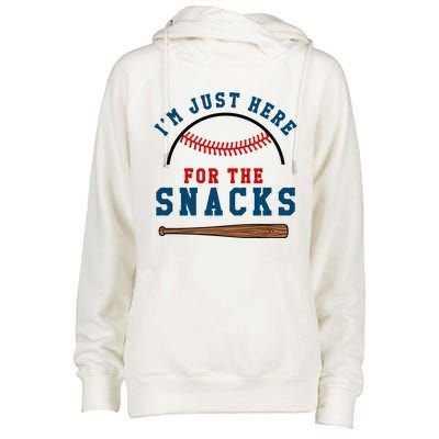 IM Just Here For The Snacks Natural Womens Funnel Neck Pullover Hood