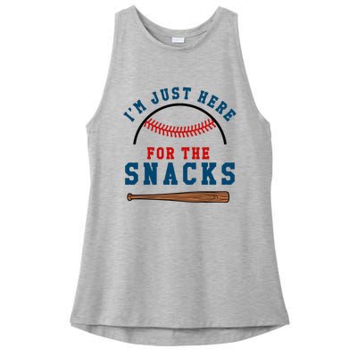 IM Just Here For The Snacks Natural Ladies PosiCharge Tri-Blend Wicking Tank