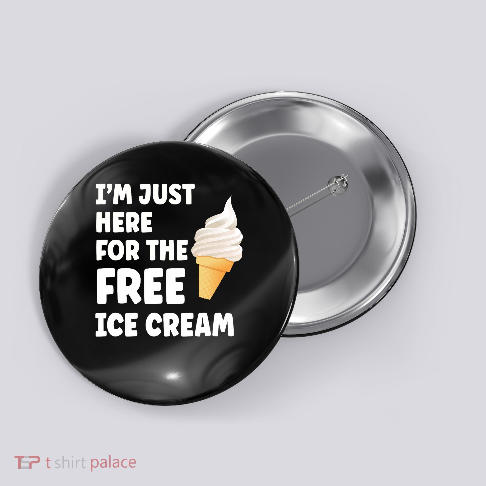 I'm Just Here For The Free Ice Cream Funny Cruise 2025 Button