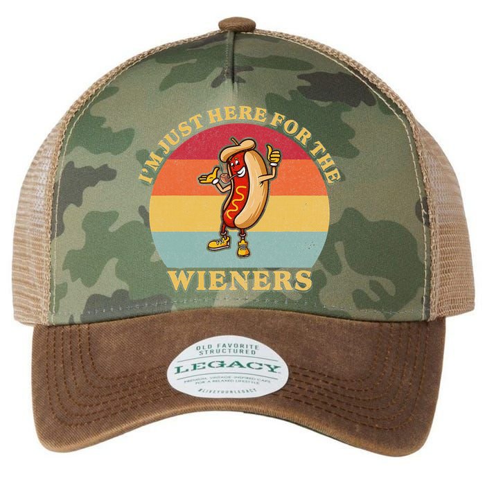 Im Just Here For The Weiners 4th Of July Legacy Tie Dye Trucker Hat