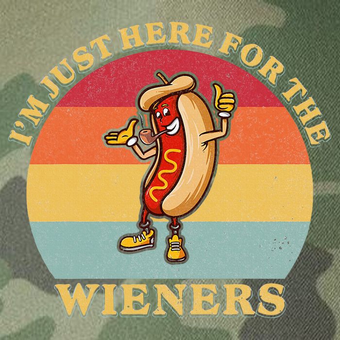 Im Just Here For The Weiners 4th Of July Legacy Tie Dye Trucker Hat