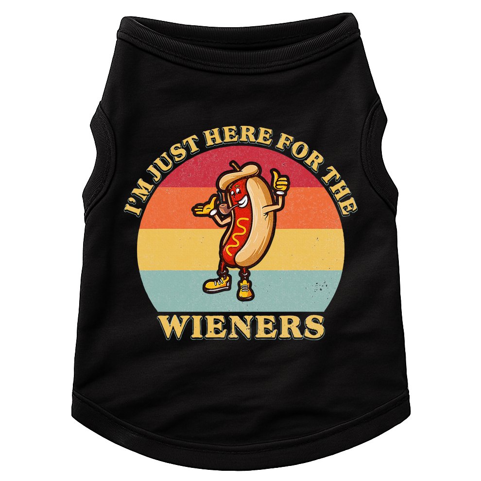 Im Just Here For The Weiners 4th Of July Doggie Tank