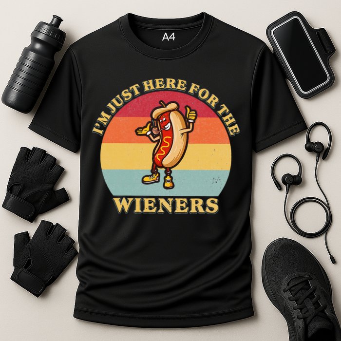 Im Just Here For The Weiners 4th Of July Performance Shirt