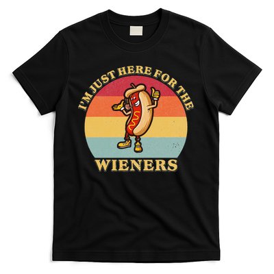 Im Just Here For The Weiners 4th Of July T-Shirt