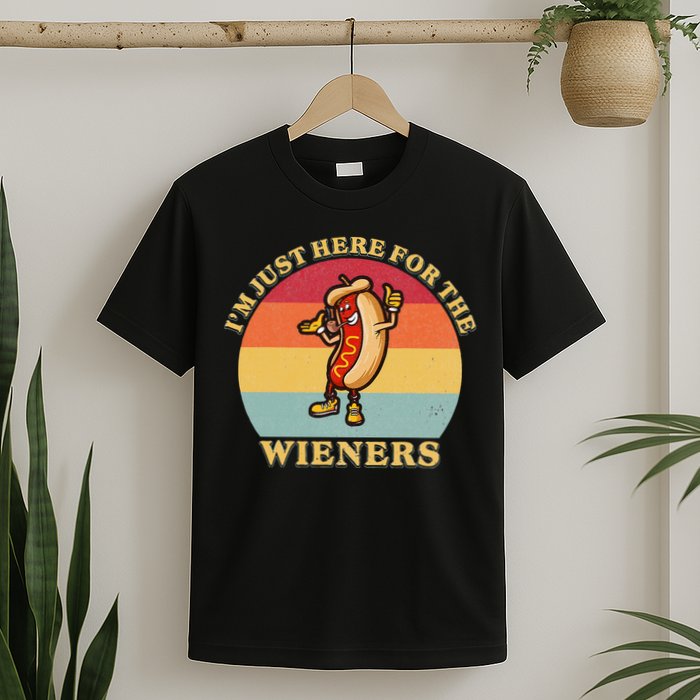 Im Just Here For The Weiners 4th Of July T-Shirt