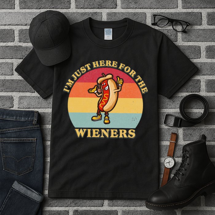 Im Just Here For The Weiners 4th Of July Tall T-Shirt