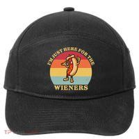 Im Just Here For The Weiners 4th Of July 7-Panel Snapback Hat