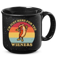 Im Just Here For The Weiners 4th Of July 15oz Campfire Ceramic Mug