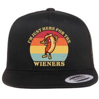 Im Just Here For The Weiners 4th Of July Flatbill Hat