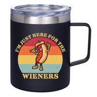 Im Just Here For The Weiners 4th Of July 12oz Stainless Steel Coffee Mug