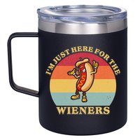 Im Just Here For The Weiners 4th Of July 12oz Stainless Steel Coffee Mug