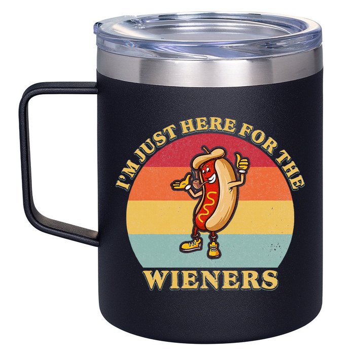 Im Just Here For The Weiners 4th Of July 12oz Stainless Steel Coffee Mug
