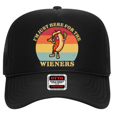 Im Just Here For The Weiners 4th Of July Trucker Hat