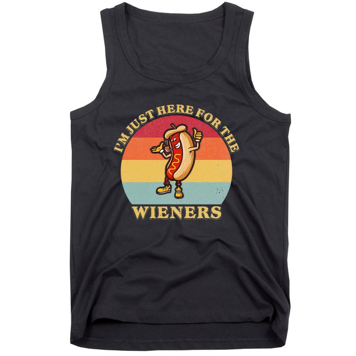 Im Just Here For The Weiners 4th Of July Tank Top