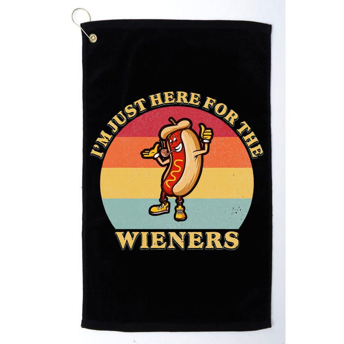 Im Just Here For The Weiners 4th Of July Golf Towel