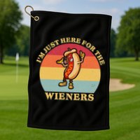 Im Just Here For The Weiners 4th Of July Golf Towel