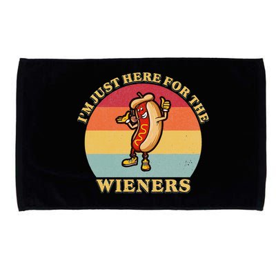 Im Just Here For The Weiners 4th Of July Microfiber Hand Towel