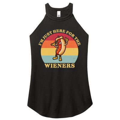 Im Just Here For The Weiners 4th Of July Women's Perfect Tri Rocker Tank