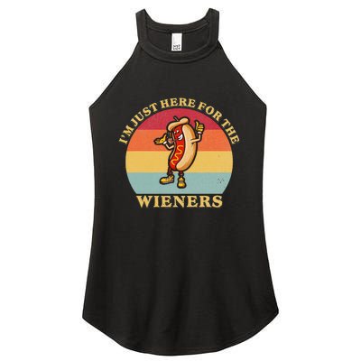 Im Just Here For The Weiners 4th Of July Women's Perfect Tri Rocker Tank