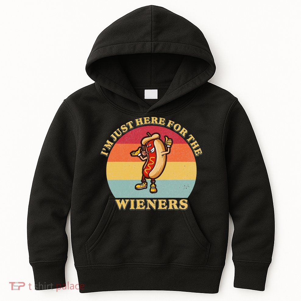 Im Just Here For The Weiners 4th Of July Kids Hoodie