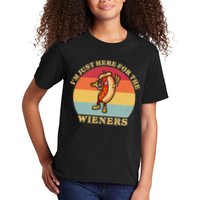 Im Just Here For The Weiners 4th Of July Kids T-Shirt