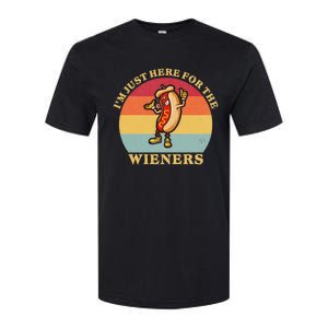 Im Just Here For The Weiners 4th Of July Softstyle CVC T-Shirt