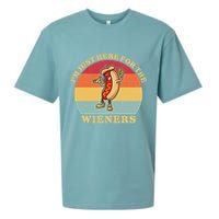 Im Just Here For The Weiners 4th Of July Sueded Cloud Jersey T-Shirt
