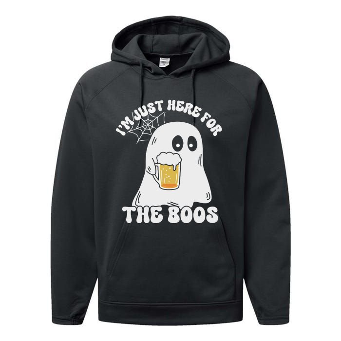 I’M Just Here For The Boos Funny Couples Halloween Performance Fleece Hoodie