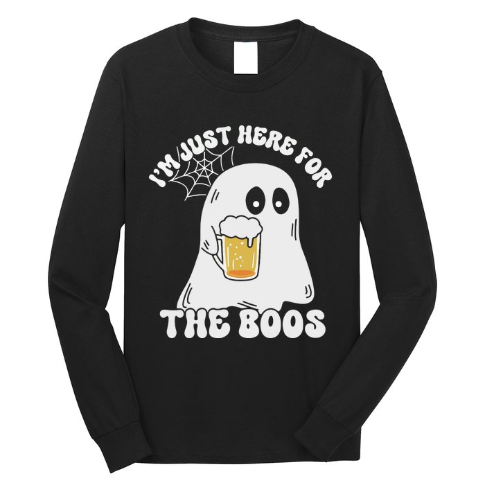 I’M Just Here For The Boos Funny Couples Halloween Long Sleeve Shirt