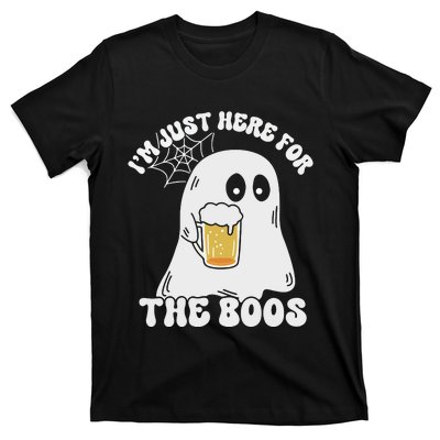 I’M Just Here For The Boos Funny Couples Halloween T-Shirt